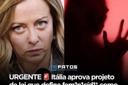 🚨 URGENTE: Itália aprova por unanimidade um projeto de lei que define feminicídio como crime punível com prisão perpétua, em medida celebrada pela primeira-ministra Giorgia Meloni. 🚨 URGENTE: Itália aprova por unanimidade um projeto de lei que define feminicídio como crime punível com prisão perpétua, em medida celebrada pela primeira-ministra Giorgia Meloni.