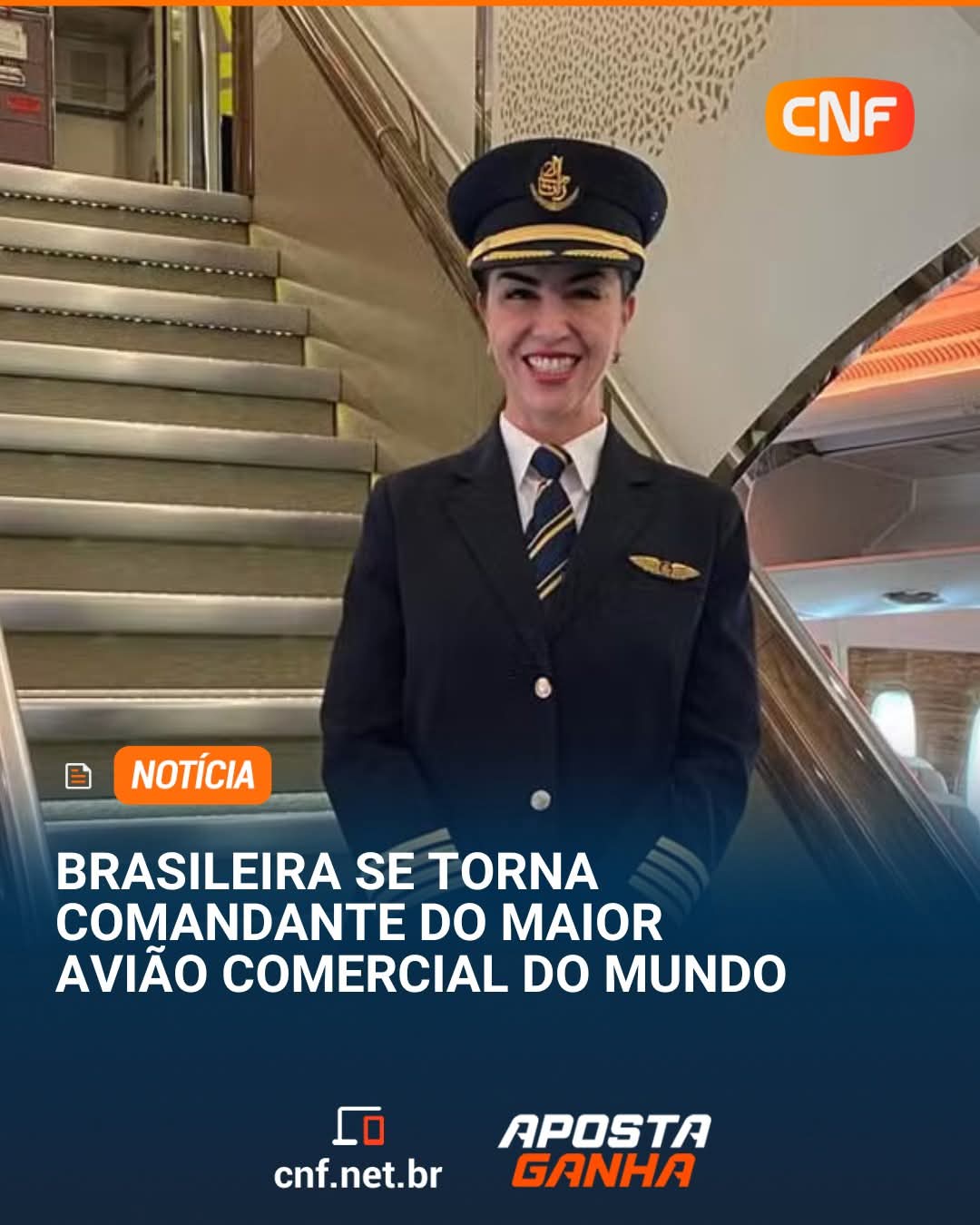 BRASILEIRA SE TORNA COMANDANTE DO MAIOR AVIÃO COMERCIAL DO MUNDO. BRASILEIRA SE TORNA COMANDANTE DO MAIOR AVIÃO COMERCIAL DO MUNDO.