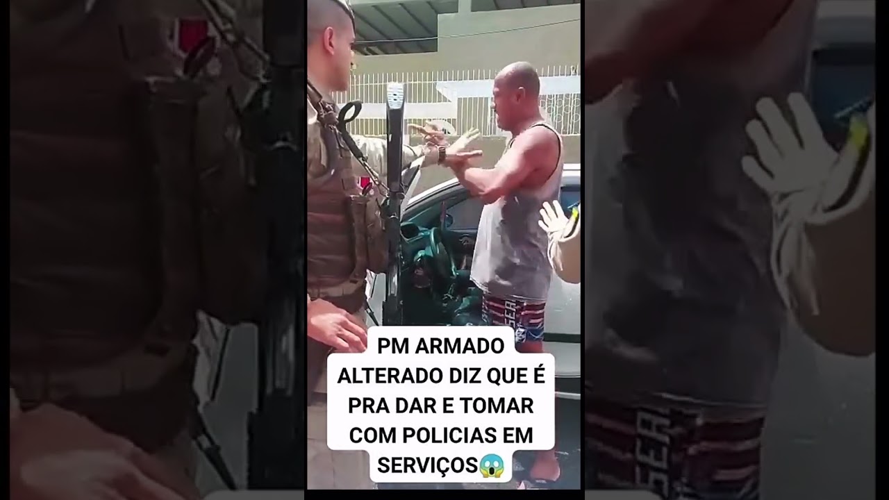 Policial armado surta em Salvador na Bahia ! Após bater boca com colegas de farda o praça entrou no seu carro e foi embora.