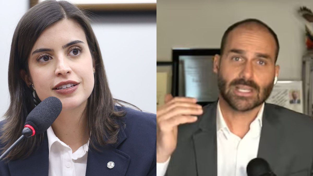 STF forma maioria para condenação de Eduardo Bolsonaro por difamação à Tabata Amaral STF forma maioria para condenação de Eduardo Bolsonaro por difamação à Tabata Amaral
