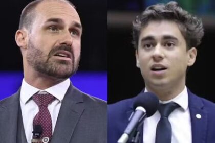 “Mesmo time”: Após bate-boca com Eduardo Bolsonaro, Nikolas Ferreira se encontra com Flávio “Mesmo time”: Após bate-boca com Eduardo Bolsonaro, Nikolas Ferreira se encontra com Flávio