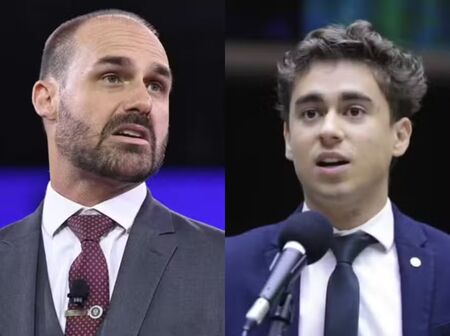 “Mesmo time”: Após bate-boca com Eduardo Bolsonaro, Nikolas Ferreira se encontra com Flávio “Mesmo time”: Após bate-boca com Eduardo Bolsonaro, Nikolas Ferreira se encontra com Flávio